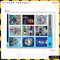Sticker Dán Ô Tô, Xe Máy, Xe Điện, Xe Đạp, Mũ Bảo Hiểm | Football FB-009 MAN CITY