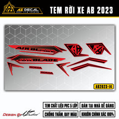 Tem Xe Air Blade 2023-2025 | AB2023-14 | Thiết Kế Tem Chỉ
