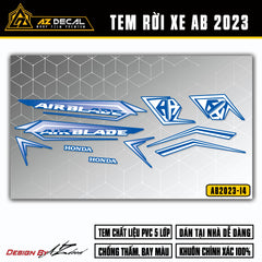 Tem Xe Air Blade 2023-2025 | AB2023-14 | Thiết Kế Tem Chỉ