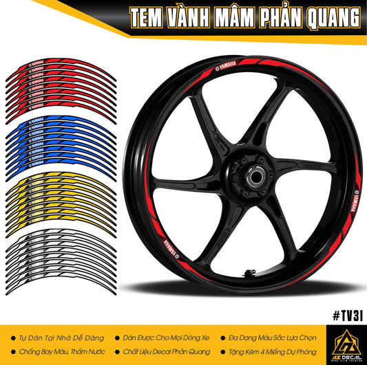 Tem dán vành phản quang cho xe Yamaha Exciter, NVX, Sirius