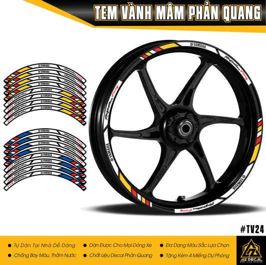 Tem Dán Vành Yamaha M Performance | TV24 | Phản Quang