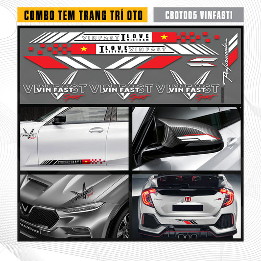 Tem dán trang trí xe ô tô VinFast mẫu CBOTO05