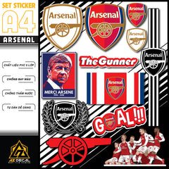 Sticker Dán Xe Máy, Xe Điện, Xe Đạp, Mũ Bảo Hiểm | Bóng Đá - Arsenal