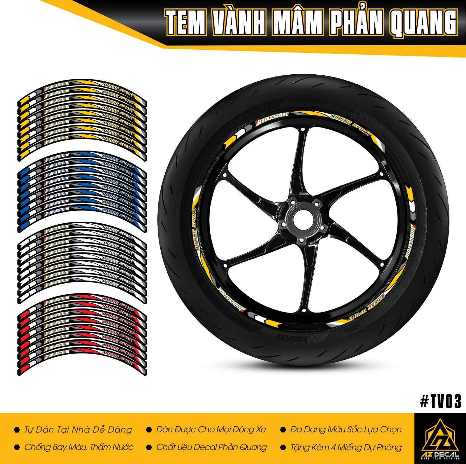 Tem Dán Vành Bridgestone