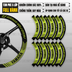 Đề can dán mâm xe máy bản to mẫu Yamaha Need For Speed màu xanh chuối