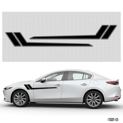 Dán tem xe ô tô trắng thiết kế đơn giản tinh tế