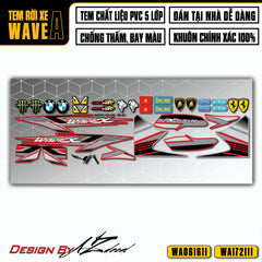 Tem Xe Wave Alpha | WA11 | Mẫu Chữ X