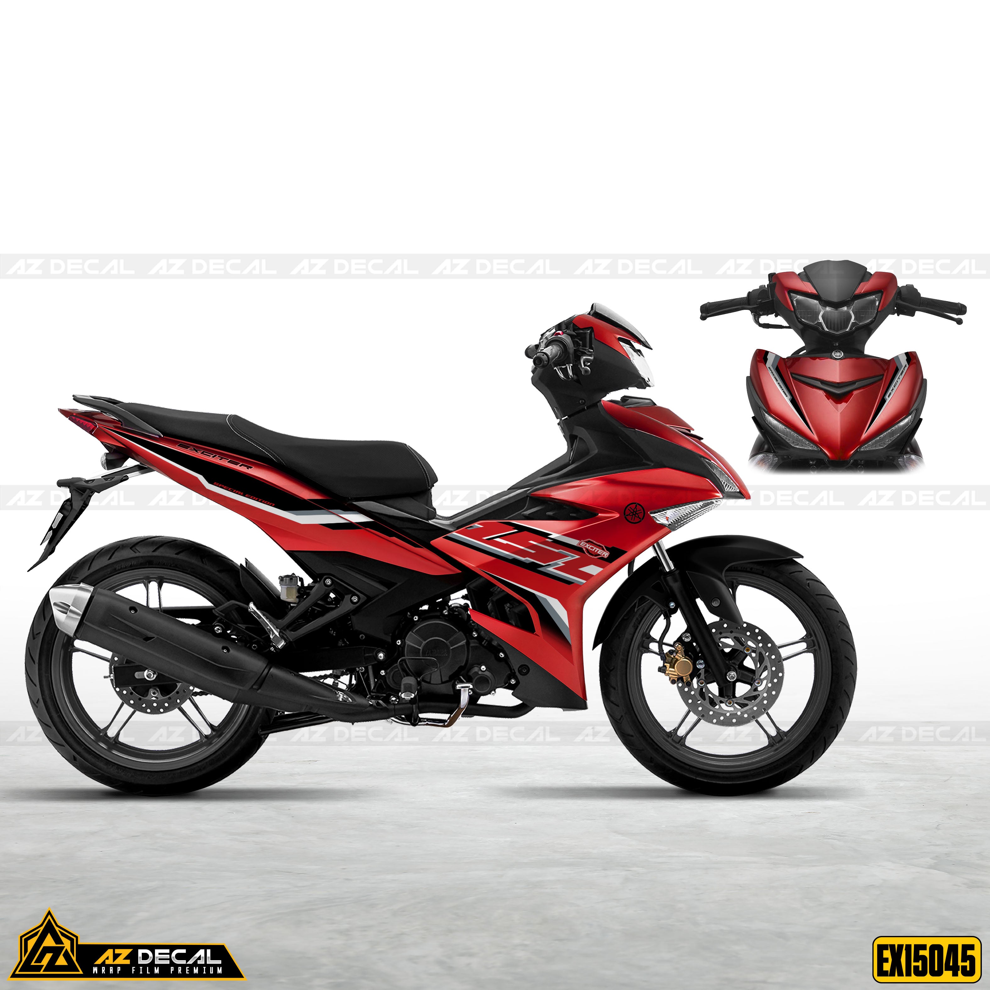 Mẫu decal dán xe Exciter 150 đỏ đẹp