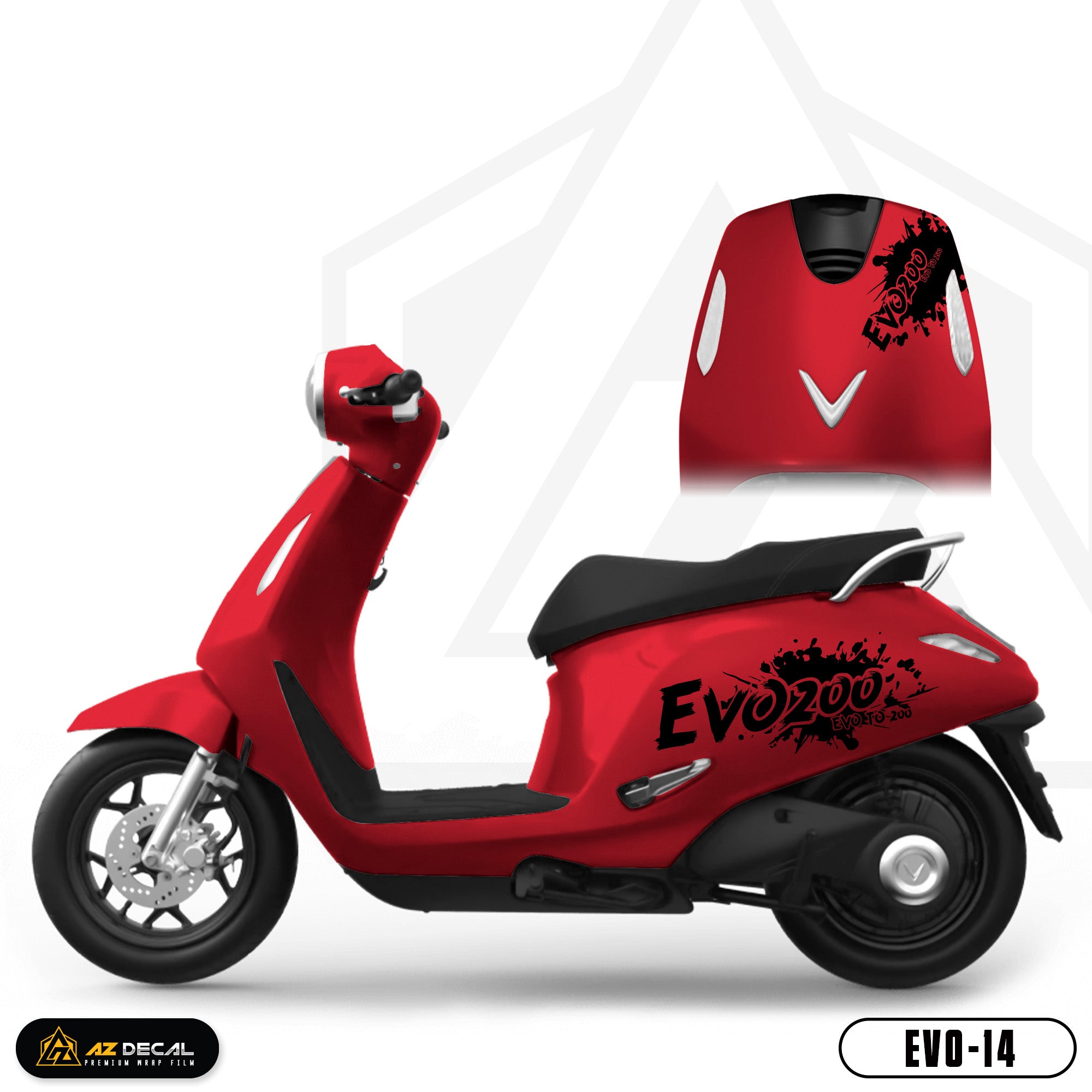 Tem Xe Evo 200 Mẫu Chữ Evo 200 màu đen