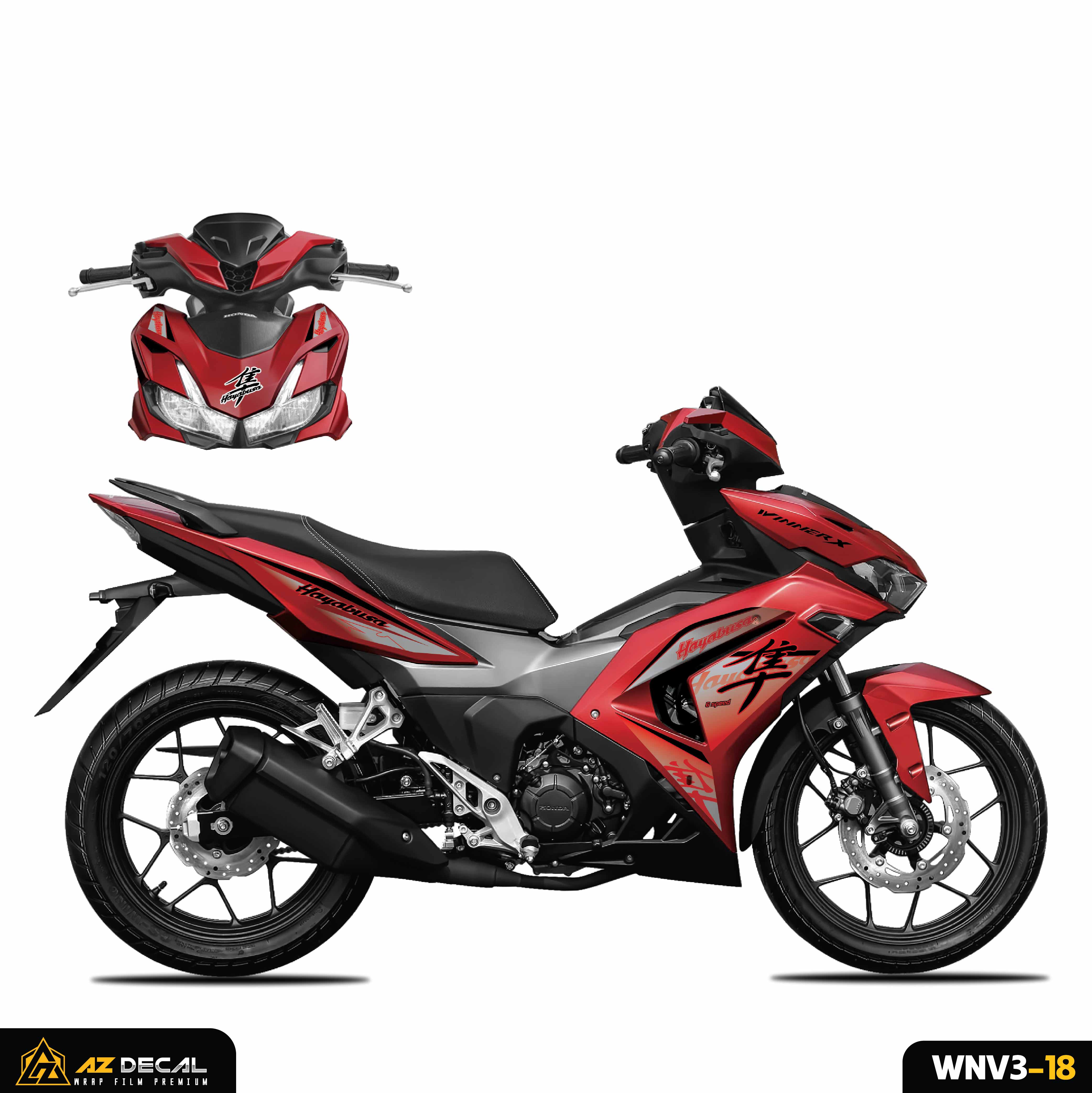 Tem rời Winner v3 đỏ - Winner X 2022 mẫu Hayabusa