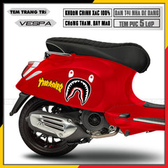 Decal Vespa Đỏ Thrasher