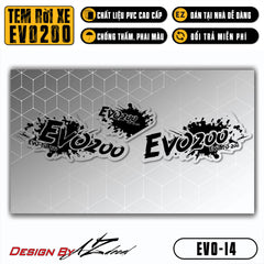 Tem Xe Evo 200 - EVO 14 - Mẫu Chữ Evo 200
