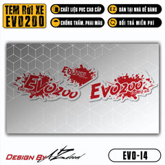 Tem Xe Evo 200 - EVO 14 - Mẫu Chữ Evo 200