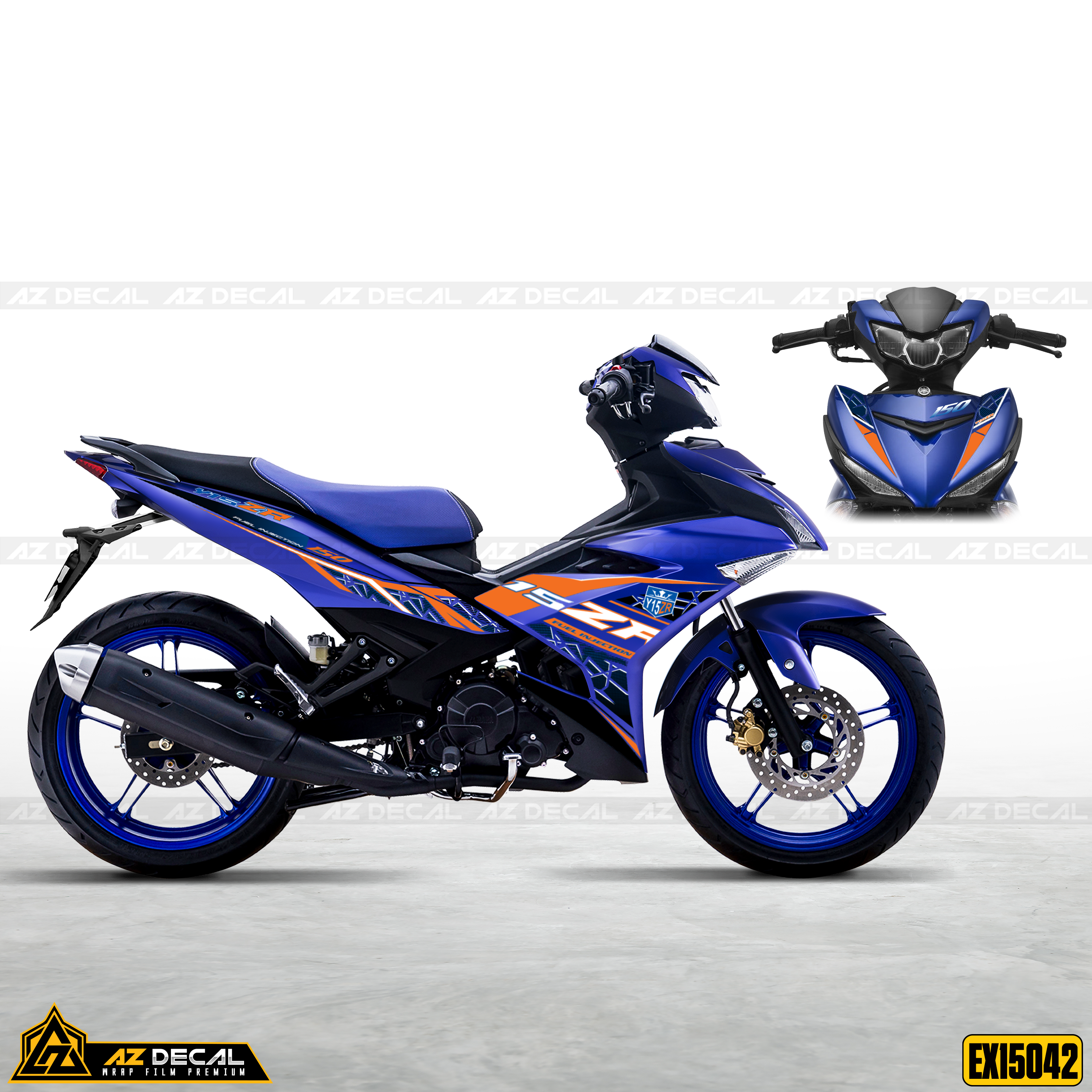 Tem rời Ex 150 xanh GP phong cách Y15ZR