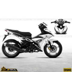 Decal dán Ex 150 đẹp màu đen trắng