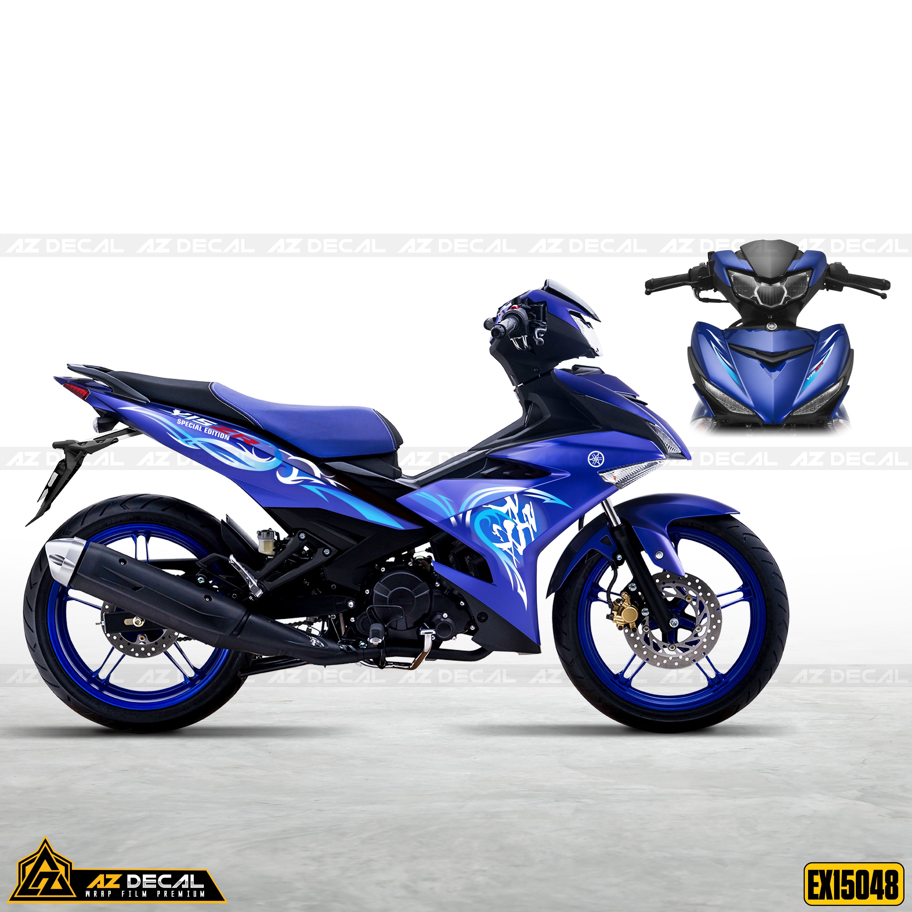 Decal dán xe Exciter 150 xanh GP