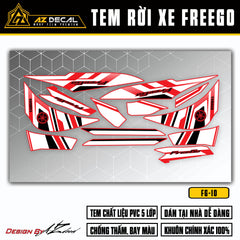 Chi tiết tem rời xe FreeGo 125 / S màu trắng (nền đỏ)