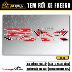 Mẫu decal xe FreeGo thiết kế theo yêu cầu