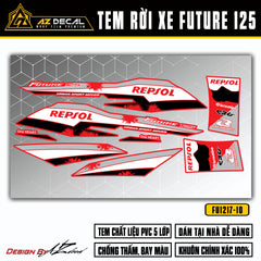 Tem Repsol dán xe Honda Future 125 FI đỏ