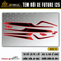 Tem xe Future 125 màu đỏ dán xe đỏ