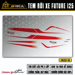 Tem xe Future 125 màu đỏ nền trong