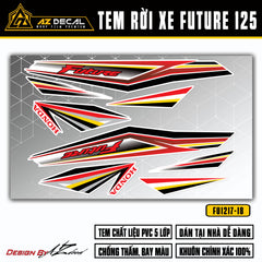 Decal dán xe Future 125 Fi đỏ đen