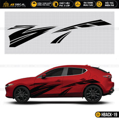 Địa chỉ bán online tem dán sườn xe ô tô Hatchback màu đen
