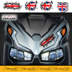 Sticker Dán Xe Máy, Xe Điện, Xe Đạp, Mũ Bảo Hiểm | Tem Mini Cờ Quốc Gia - England
