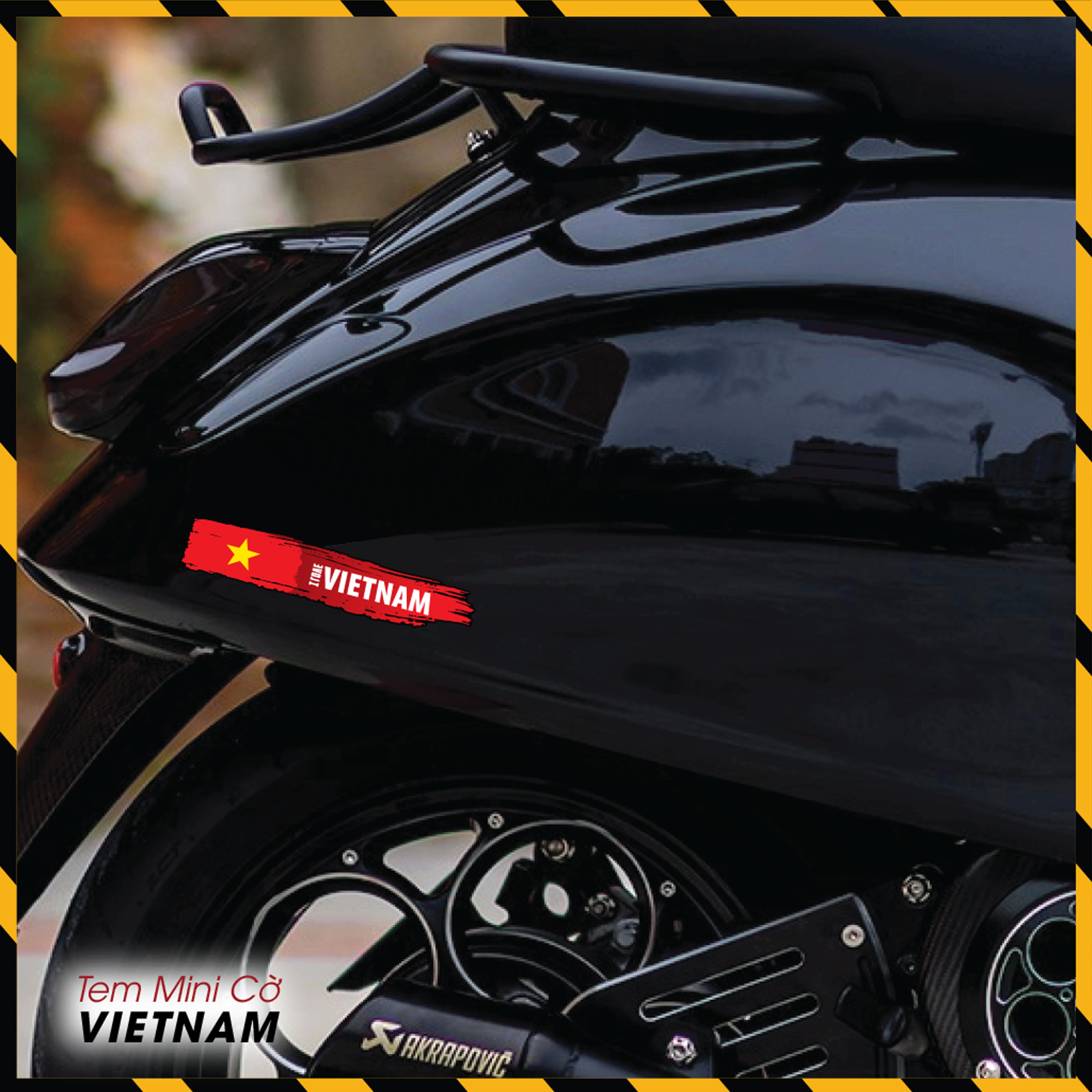 Sticker Dán Ô Tô, Xe Máy, Xe Điện, Xe Đạp, Mũ Bảo Hiểm | Tem Mini Cờ Quốc Gia - Việt Nam 01