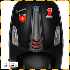 Sticker Dán Ô Tô, Xe Máy, Xe Điện, Xe Đạp, Mũ Bảo Hiểm | Tem Mini Cờ Quốc Gia - Việt Nam 02