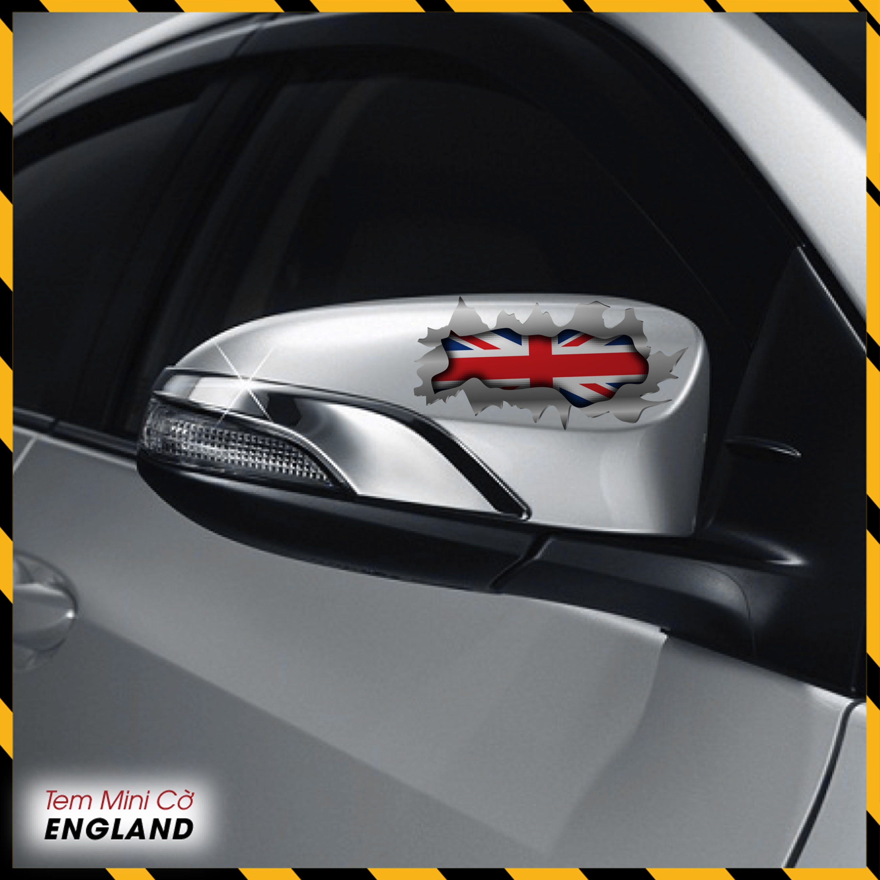 Sticker Dán Xe Máy, Xe Điện, Xe Đạp, Mũ Bảo Hiểm | Tem Mini Cờ Quốc Gia - England