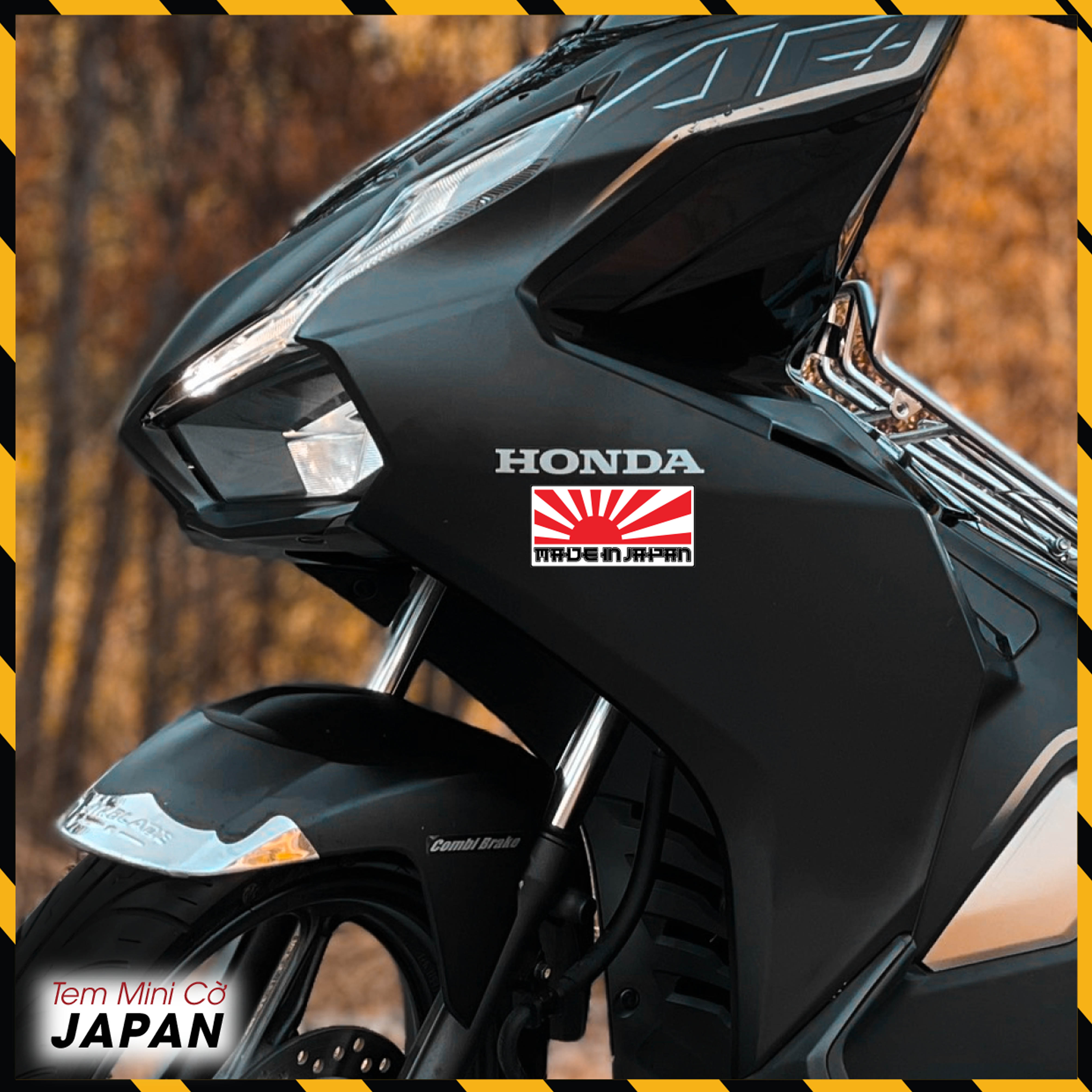 Sticker Dán Ô Tô, Xe Máy, Xe Điện, Xe Đạp, Mũ Bảo Hiểm | Tem Mini Cờ Quốc Gia - Japan