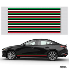 Tem dán sườn ô tô đẹp thiết kế cờ Italy