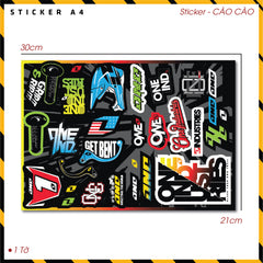 Sticker Dán Ô Tô, Xe Máy, Xe Điện, Xe Đạp, Mũ Bảo Hiểm | SET Trang Trí Cào Cào