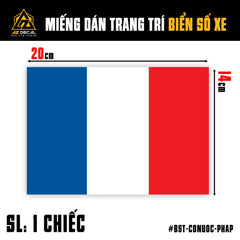 Kích thước decal dán biển số xe máy cờ các nước