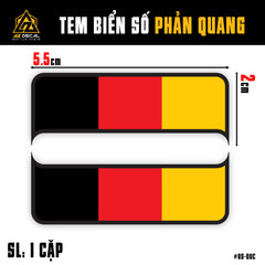 Tem Biển Số Phản Quang | Thiết Kế Cờ Các Nước