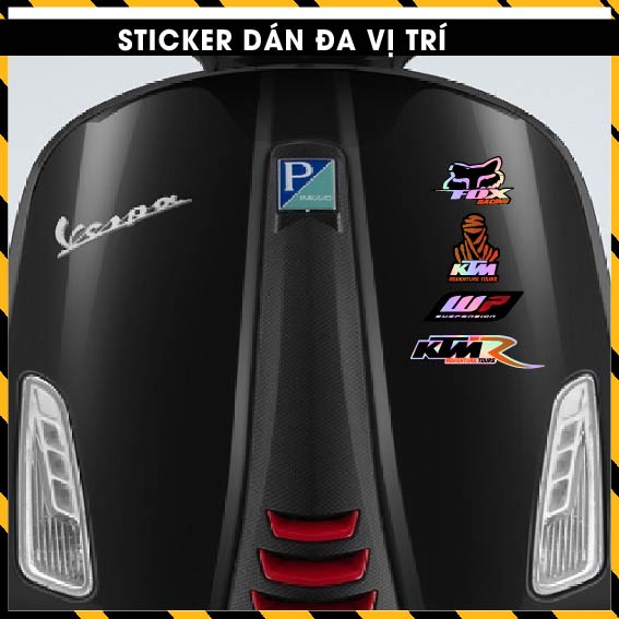 Sticker Dán Ô Tô, Xe Máy, Xe Điện, Xe Đạp, Mũ Bảo Hiểm | Hãng Xe Hologram - KTM RACING