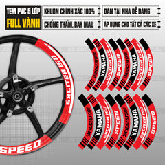 Tem dán vành Exciter 150 màu đỏ đen