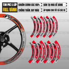 Tem Dán Vành Daytona AMG màu đỏ