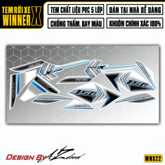 Tem Xe Winner X | WNX22 | Trắng Xanh