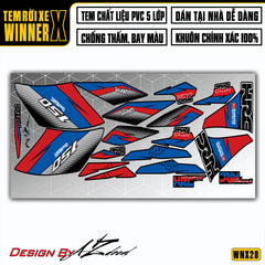 Tem xe Winner X Nền Đen mẫu HRC