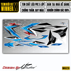 Tem xe Winner X Xanh (Nền Trắng)