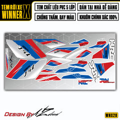 Tem xe Winner X Nền Trắng mẫu HRC