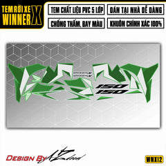 Tem Xe Winner X | WNX12 | Polygon 3D xanh lá