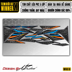 Tem xe Winner X One Heart Pattern nền đen