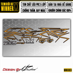 Tem xe Winner X Black Edition Vàng Đồng Đen