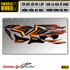 Tem Xe Winner X | WNX16 | Matrix DOHC tem nền đỏ