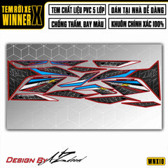 Tem xe Winner X One Heart Pattern Nền Đỏ