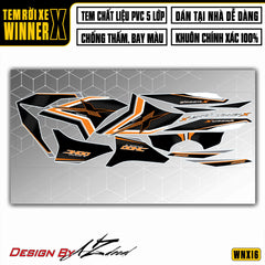 Tem Xe Winner X | WNX16 | Matrix DOHC tem nền trắng