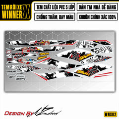 Tem xe Winner X Samurai Trắng